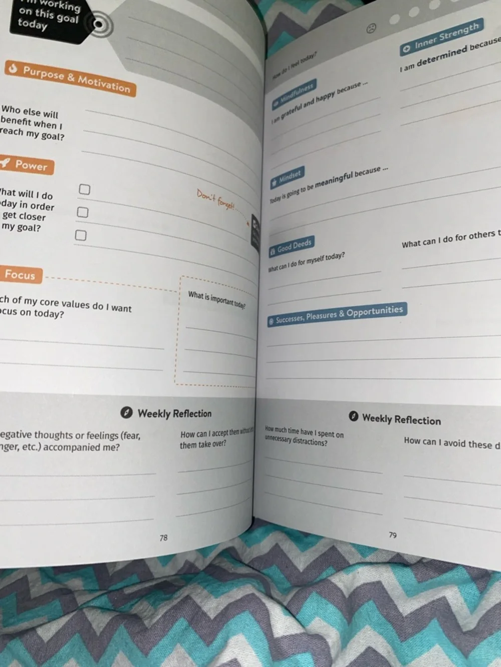 Barnes & Noble Light Blue Success Journal with Black Elastic